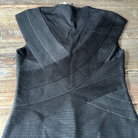 Christian Dior cross top bodycon bandage dress black EUC size Small - Picture 7 of 12